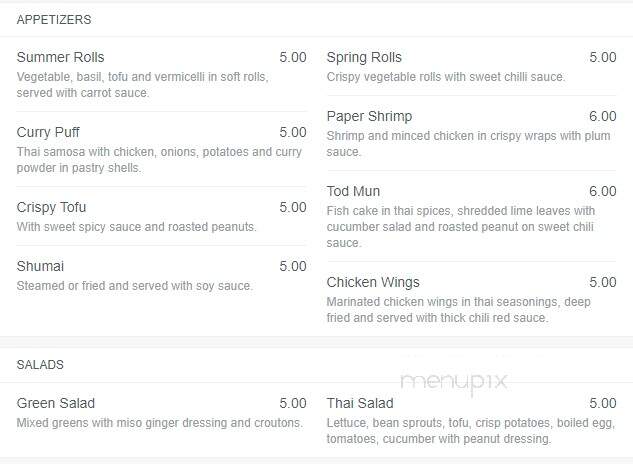 Thai Market - Marblehead, MA menu_pic