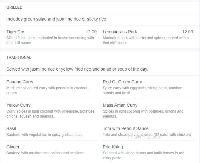 Thai Market - Marblehead, MA menu_pic