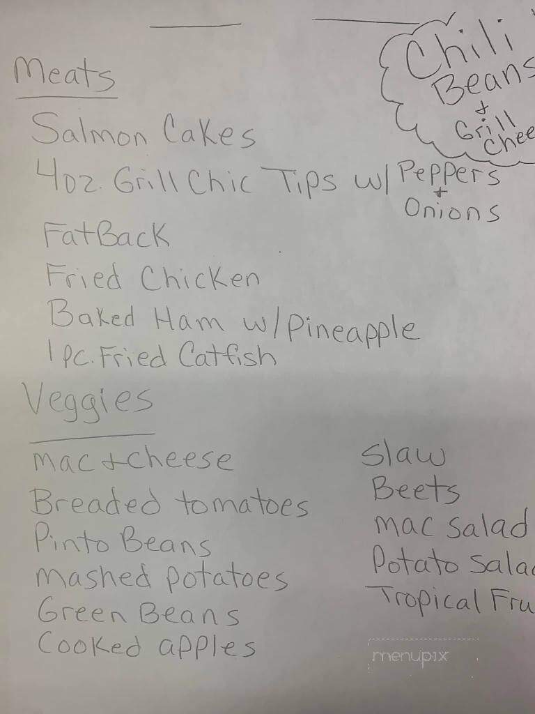 Sanitary Cafe - Reidsville, NC menu_pic
