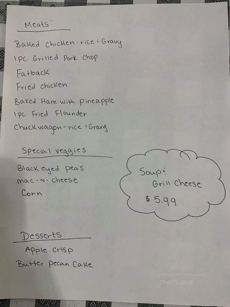 Sanitary Cafe - Reidsville, NC menu_pic