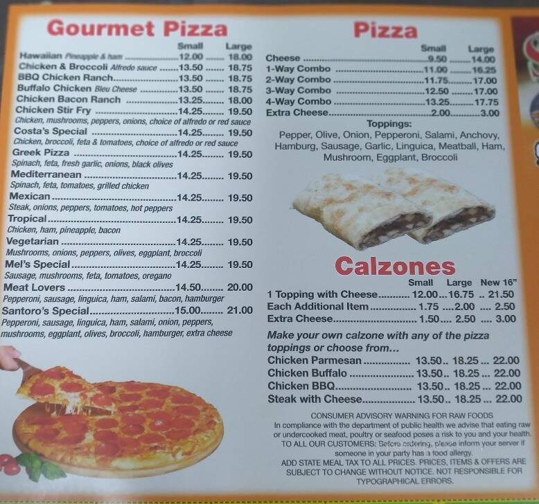 Santoros Pizza & Subs - East Wareham, MA menu_pic