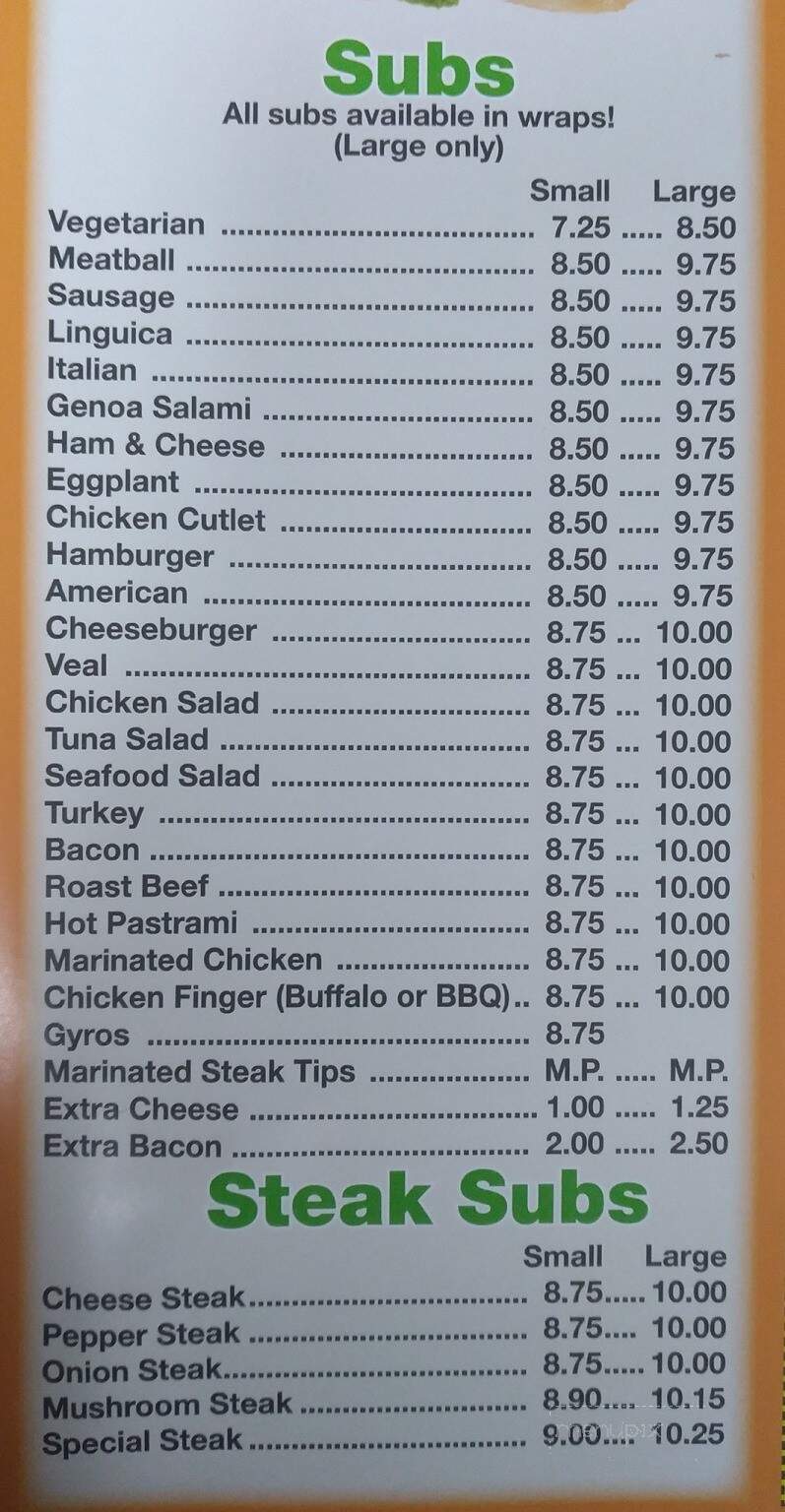 Santoros Pizza & Subs - East Wareham, MA menu_pic
