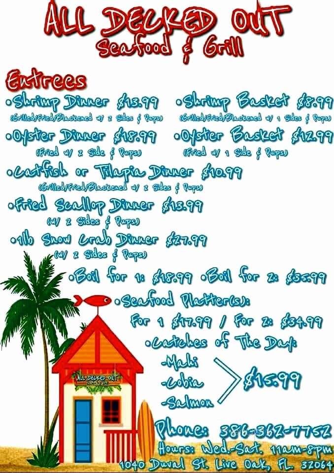 All Decked Out Cafe - Live Oak, FL menu_pic