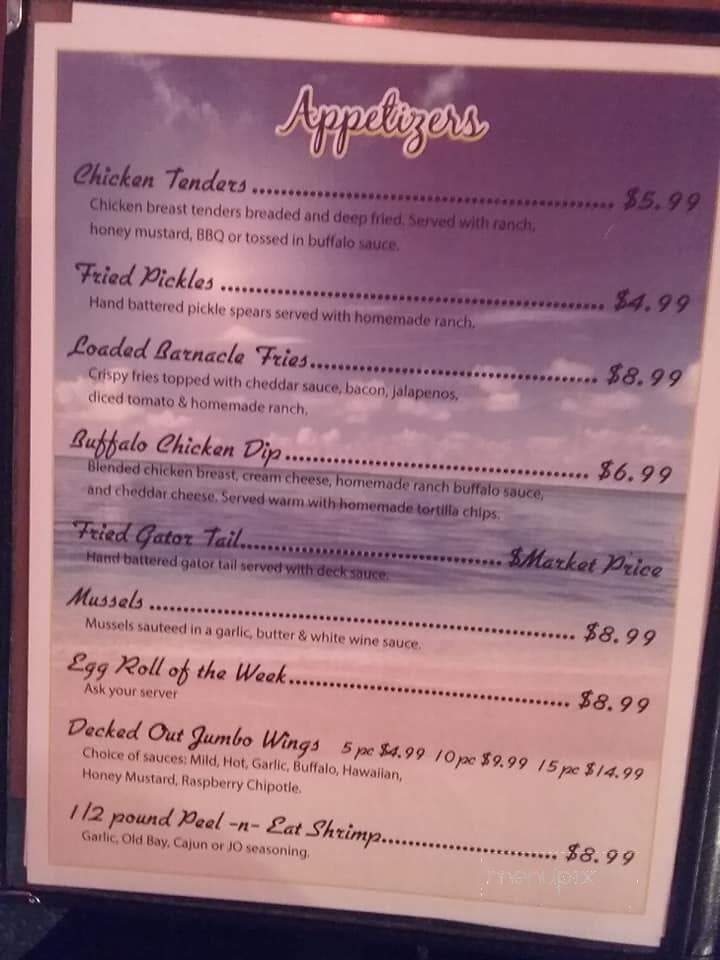 All Decked Out Cafe - Live Oak, FL menu_pic