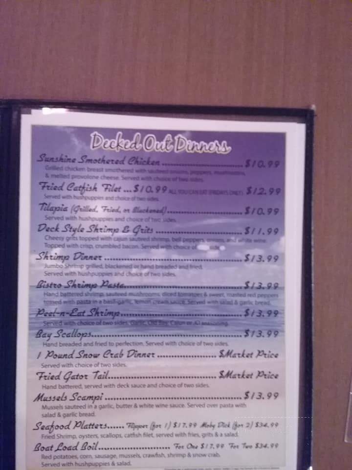 All Decked Out Cafe - Live Oak, FL menu_pic