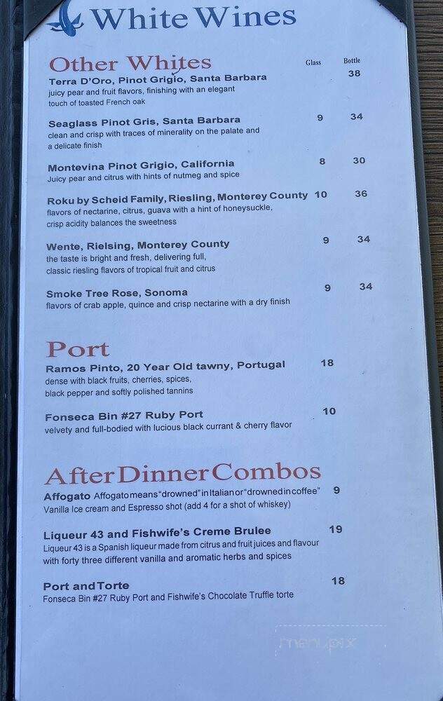 Fishwife - Pacific Grove, CA menu_pic