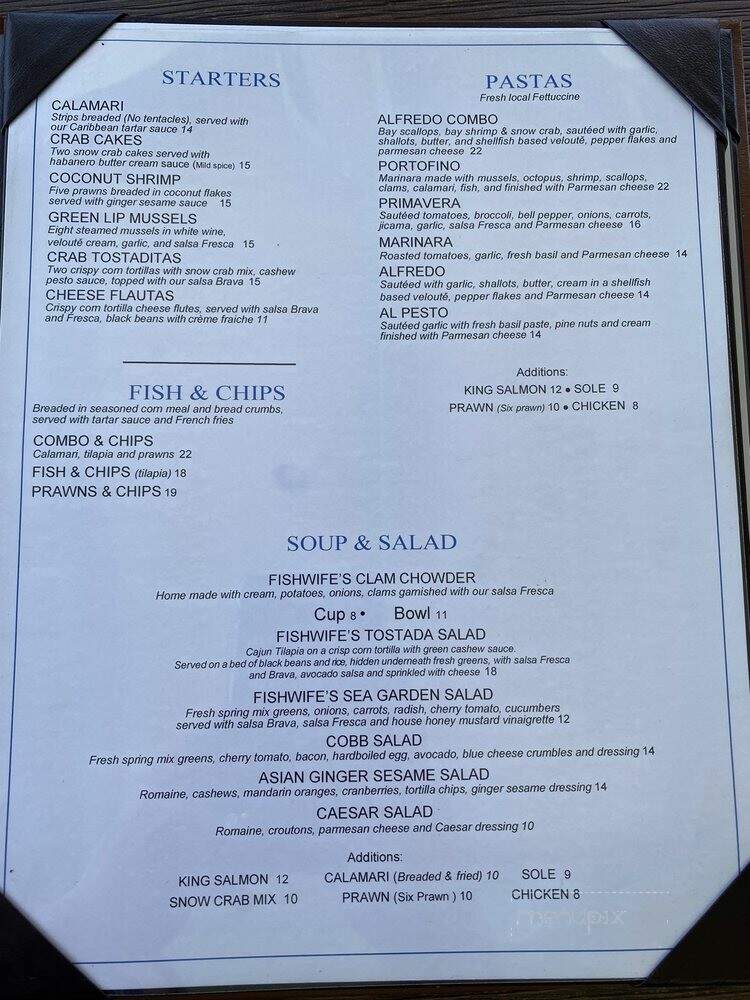 Fishwife - Pacific Grove, CA menu_pic