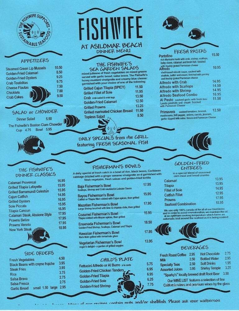 Fishwife - Pacific Grove, CA menu_pic