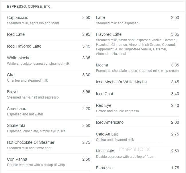 LeBuzz Caffe - Tucson, AZ menu_pic