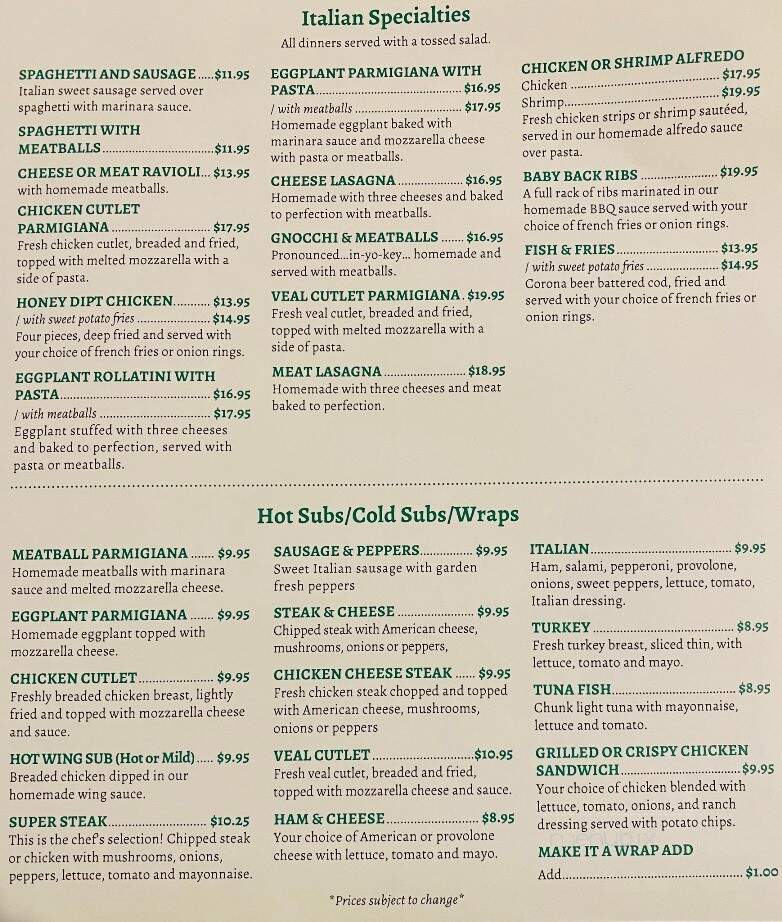 Armetta's Pizzeria & Pub - New Milford, PA menu_pic