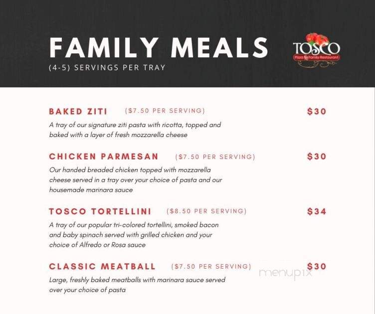 Tosco Pizza & Family Restaurant - Myerstown, PA menu_pic