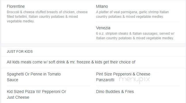 Tony's Famous Italian Restaurant - London, ON menu_pic