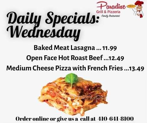 Paradise Grill & Pizzeria - Ocean Pines, MD