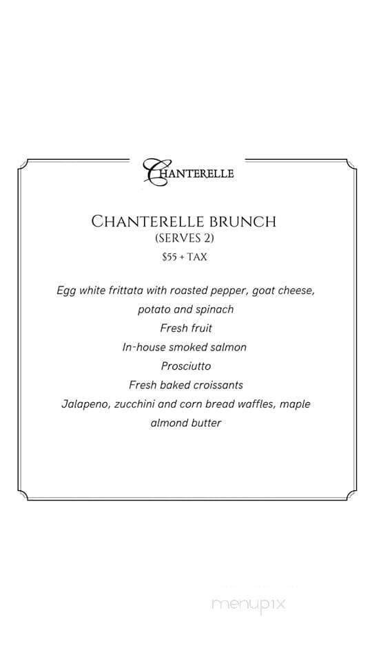 Chanterelle Bistro - Bowmanville, ON menu_pic