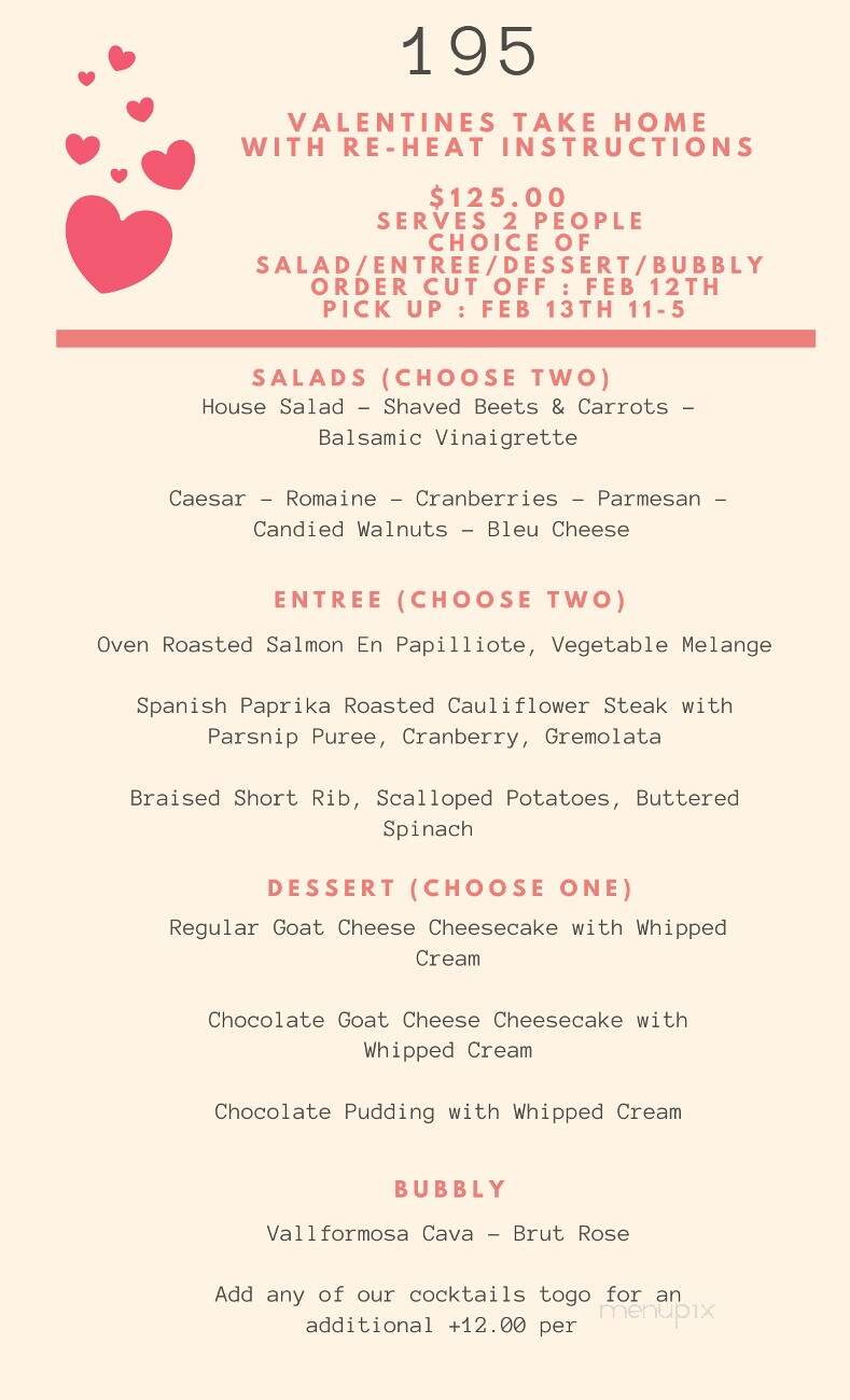 195 American Fusion Cuisine - Southern Pines, NC menu_pic