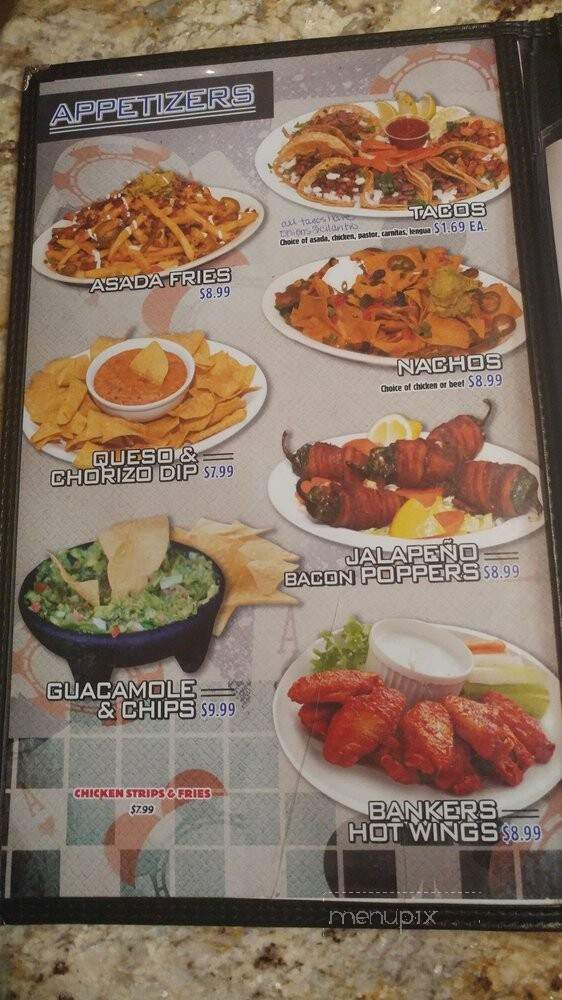 Bankers Casino - Salinas, CA menu_pic