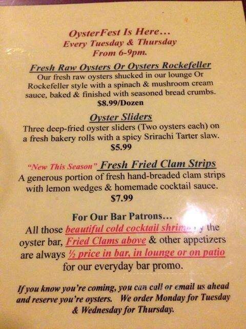 Red Ox Supper Club - Appleton, WI menu_pic