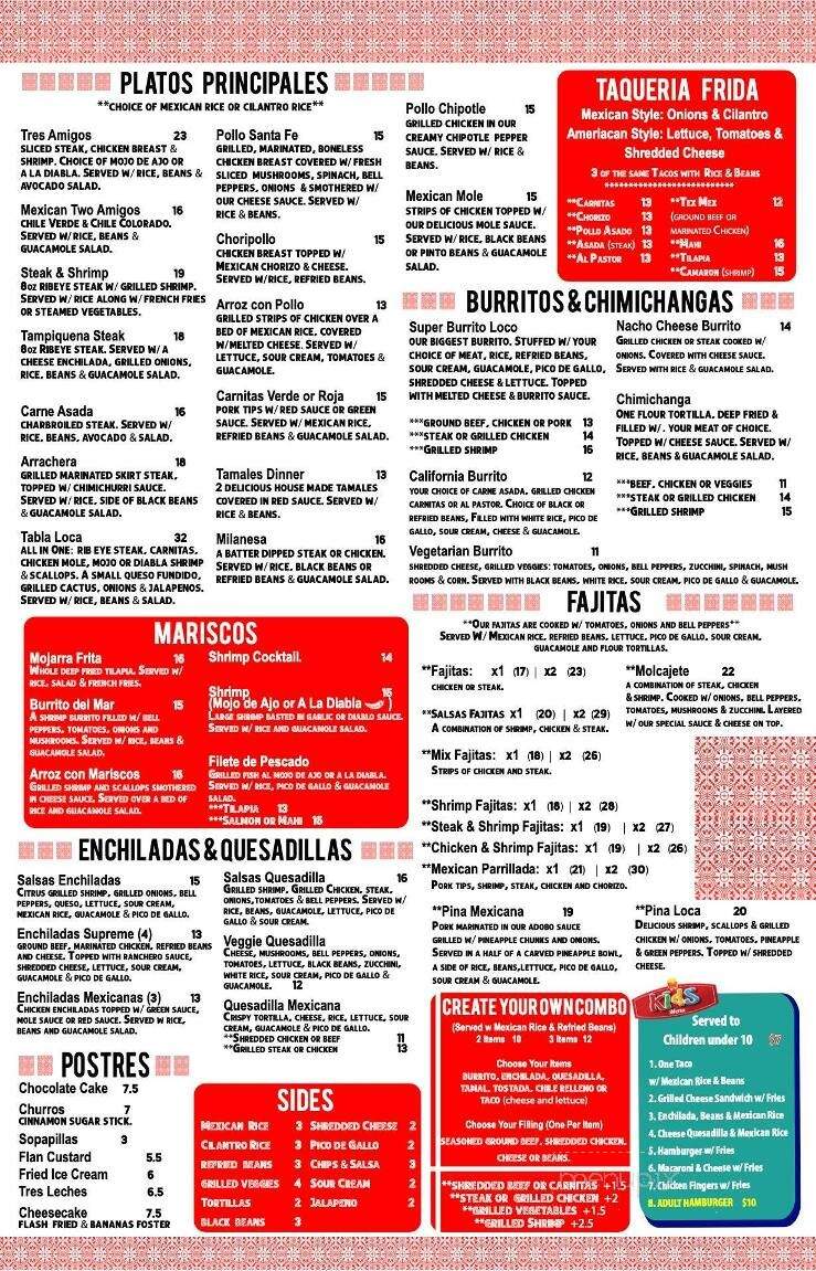 Salsa's Cocina Blanding - Middleburg, FL menu_pic