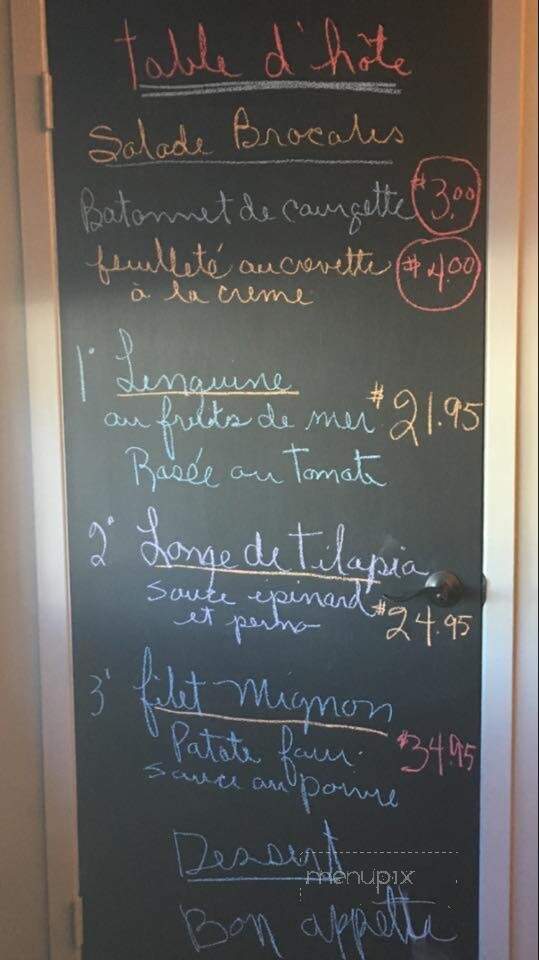 Restaurant-Bar La Villa Du Bifteck Enr - Cheneville, QC menu_pic