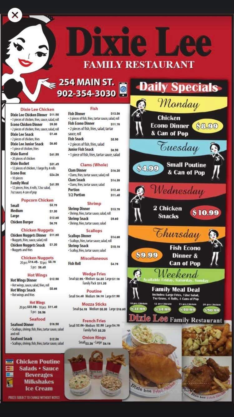 Dixie Lee Chicken - Grande-Anse, NB menu_pic