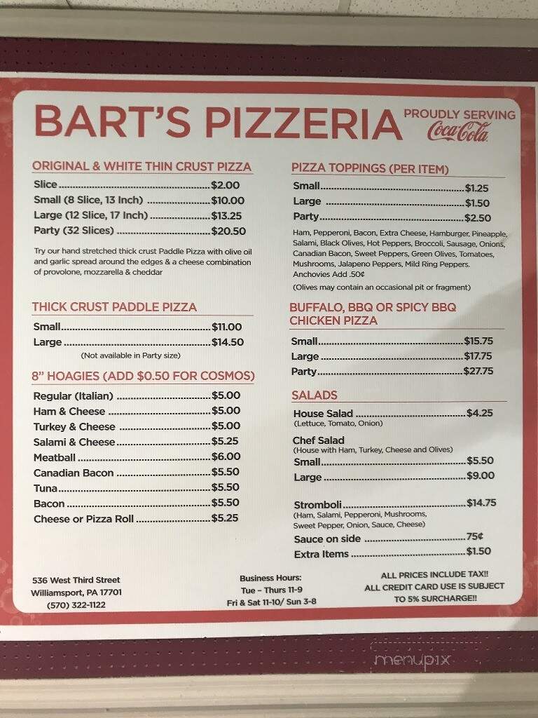 Bart's Pizzeria - Williamsport, PA