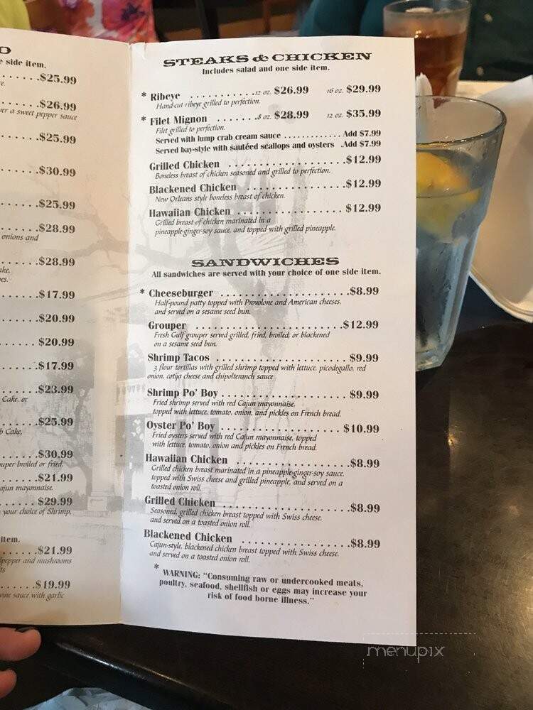 Rusty's Riverfront Grill - Vicksburg, MS menu_pic
