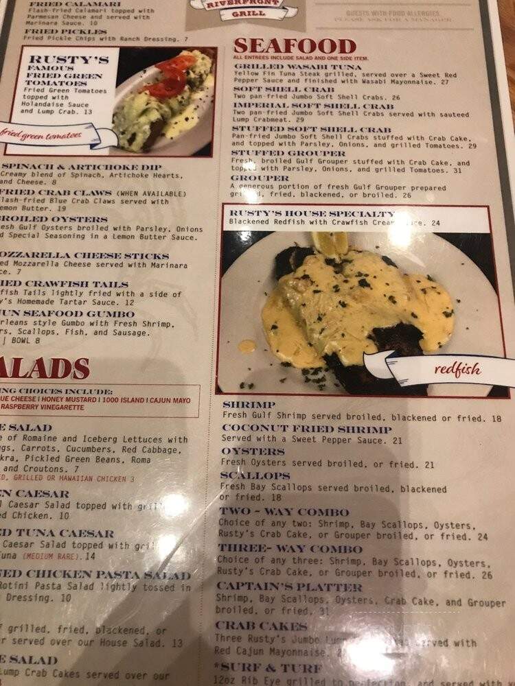 Rusty's Riverfront Grill - Vicksburg, MS menu_pic