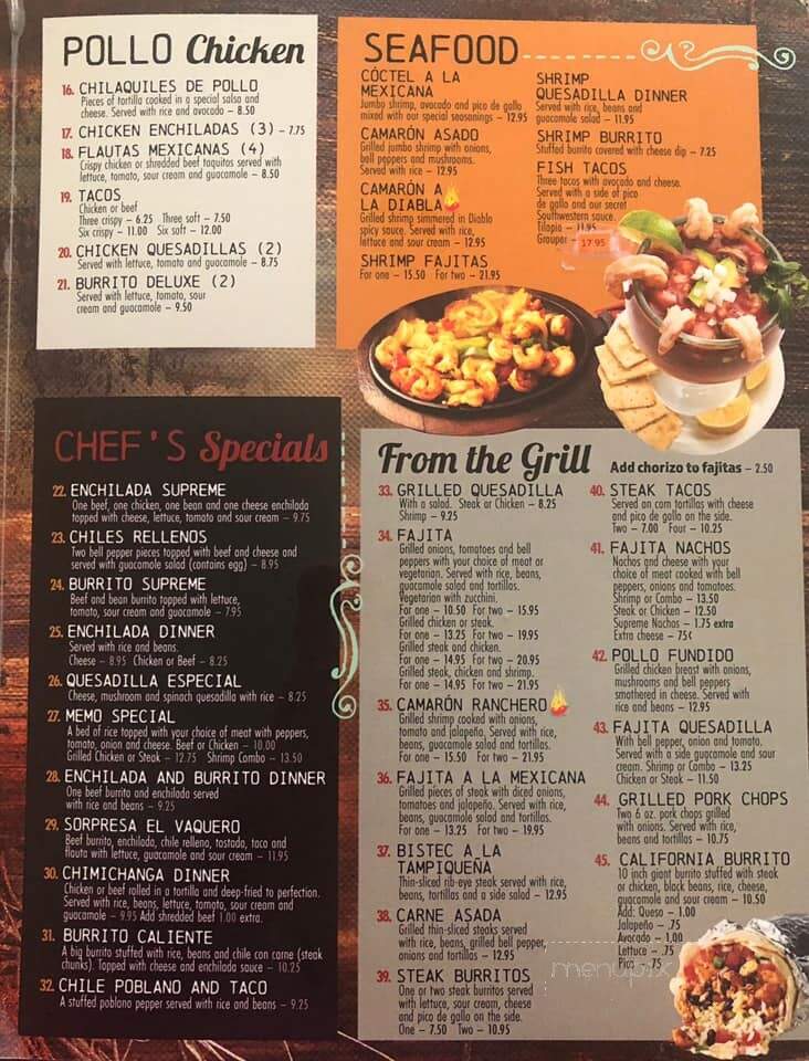 Los Vaqueros - Albany, GA menu_pic