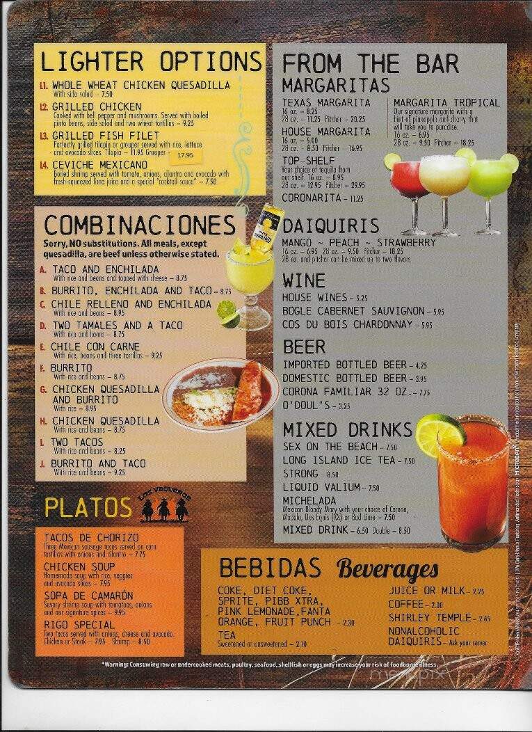 Los Vaqueros - Albany, GA menu_pic