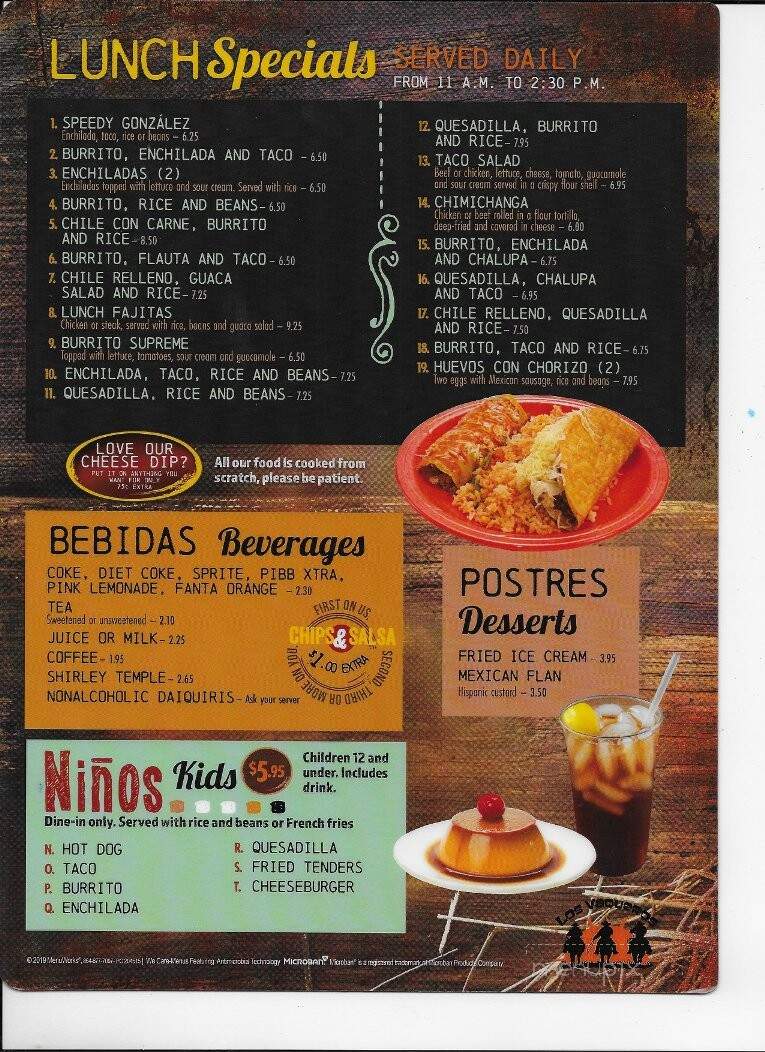 Los Vaqueros - Albany, GA menu_pic
