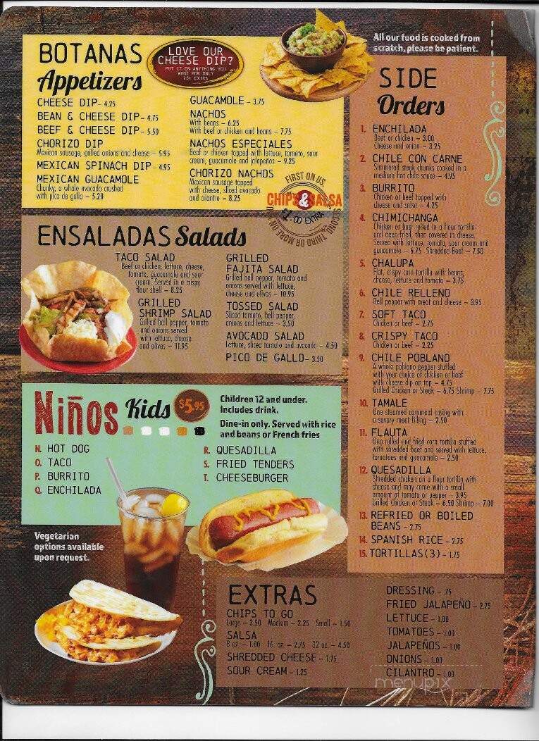 Los Vaqueros - Albany, GA menu_pic