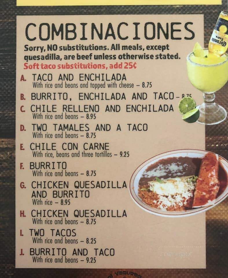 Los Vaqueros - Albany, GA menu_pic