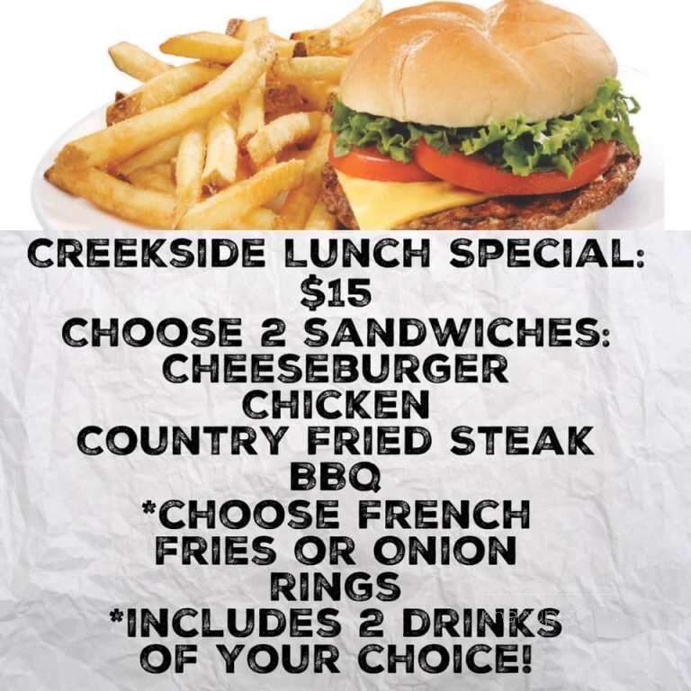 Creekside Restaurant - Lexington, SC menu_pic