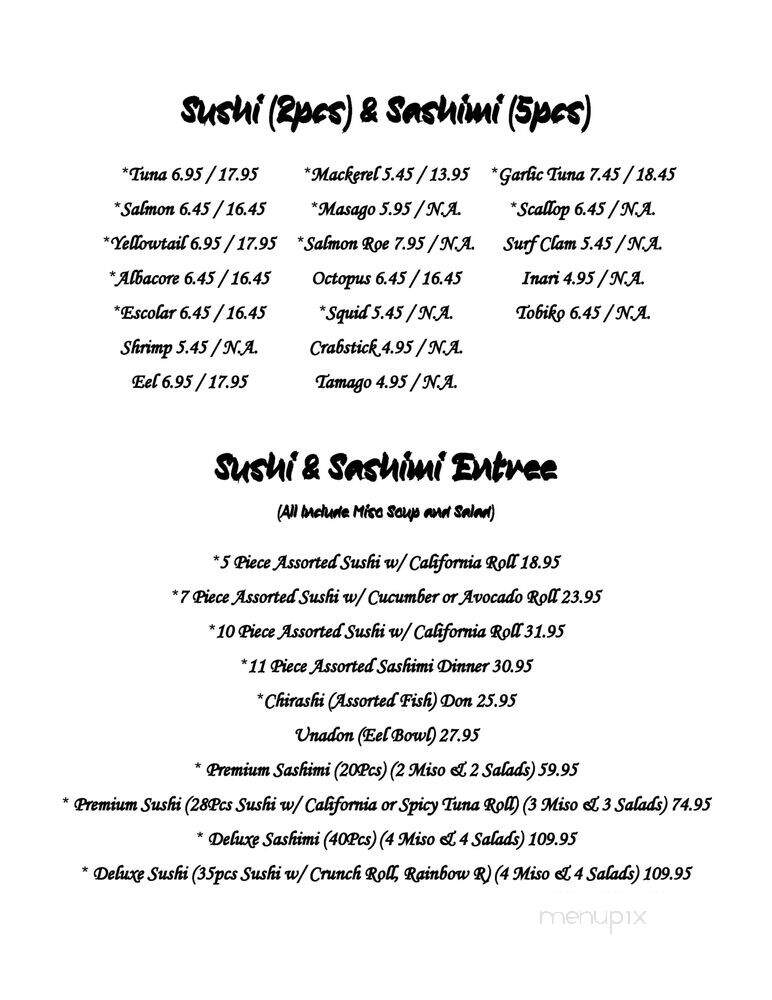 Suehiro Japanese Restaurant - Pueblo, CO menu_pic