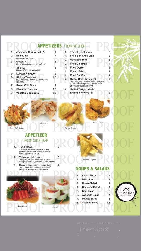 Sapporo Sushi & Steakhouse - Covington, TN menu_pic