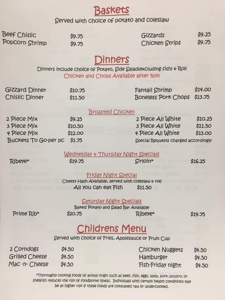 Walker's - Salix, IA menu_pic