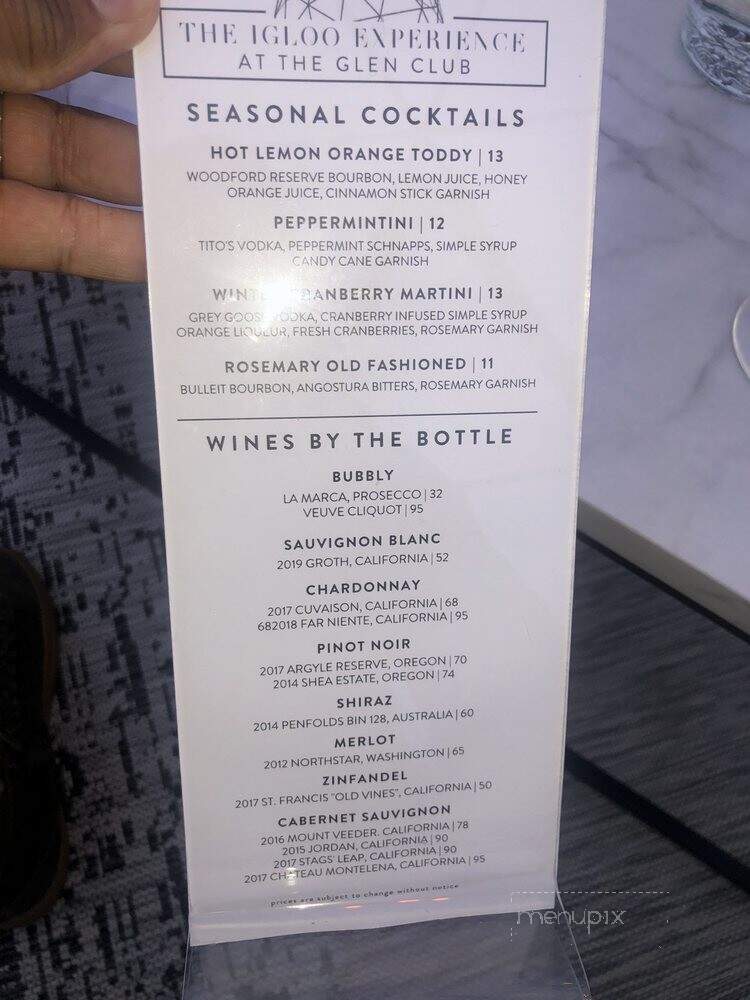 Glen Club Grill - Glenview, IL menu_pic