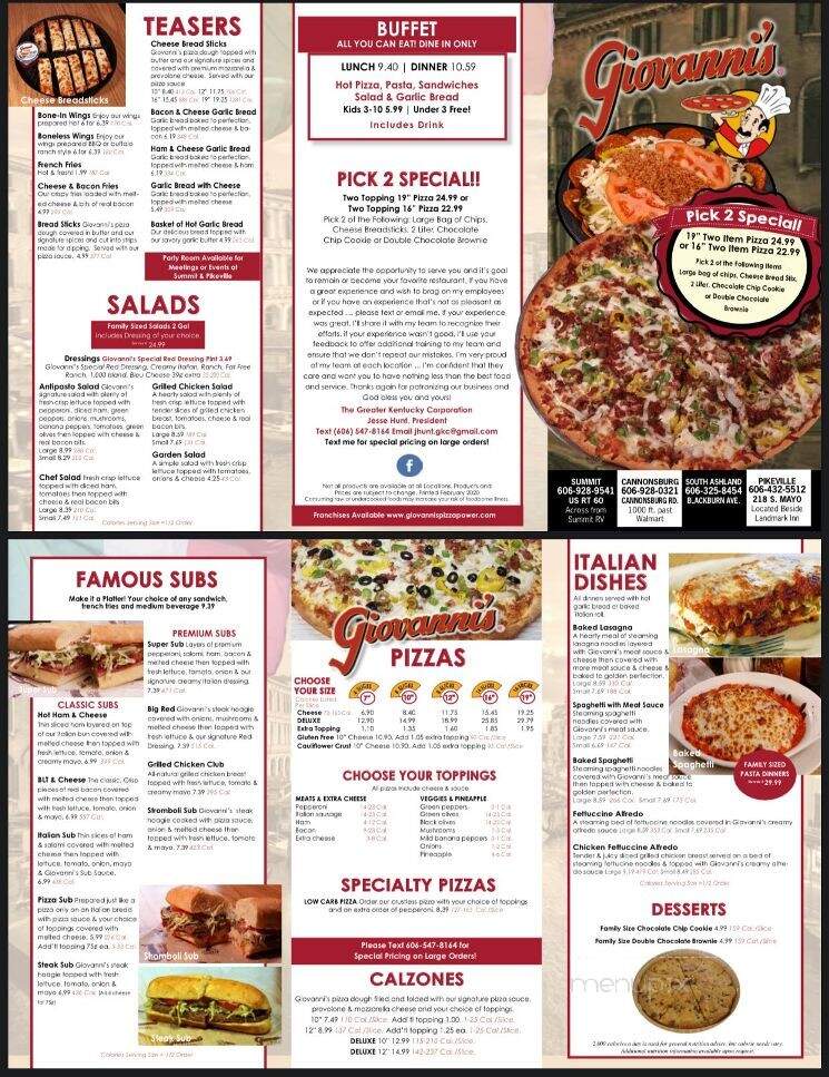 Giovanni's Pizza - Ashland, KY