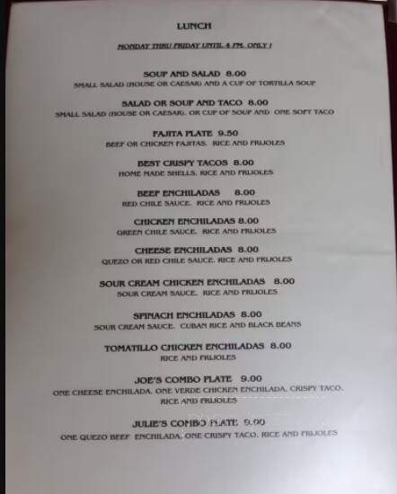 La Choza Fine Food - Fort Worth, TX menu_pic