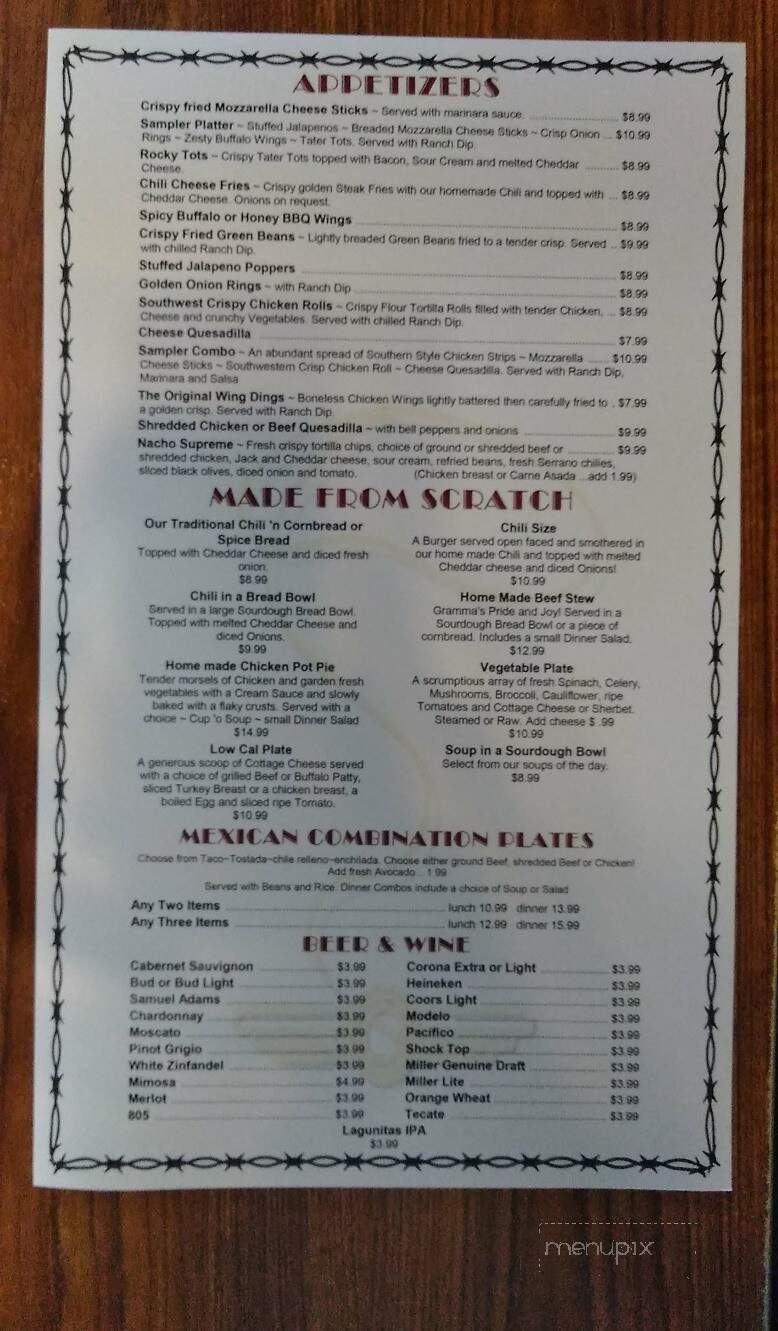 Gramma's Country Kitchen - Banning, CA menu_pic