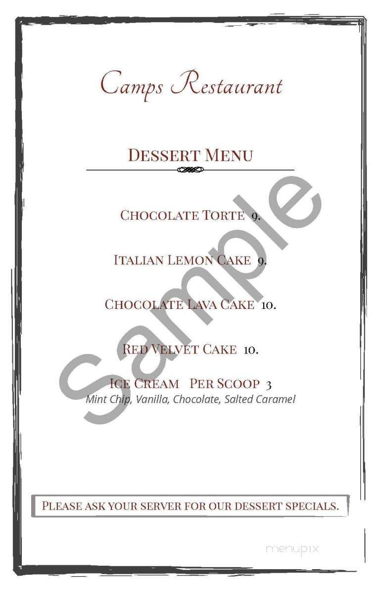 Camps Restaurant-Greenhorn Crk - Angels Camp, CA menu_pic