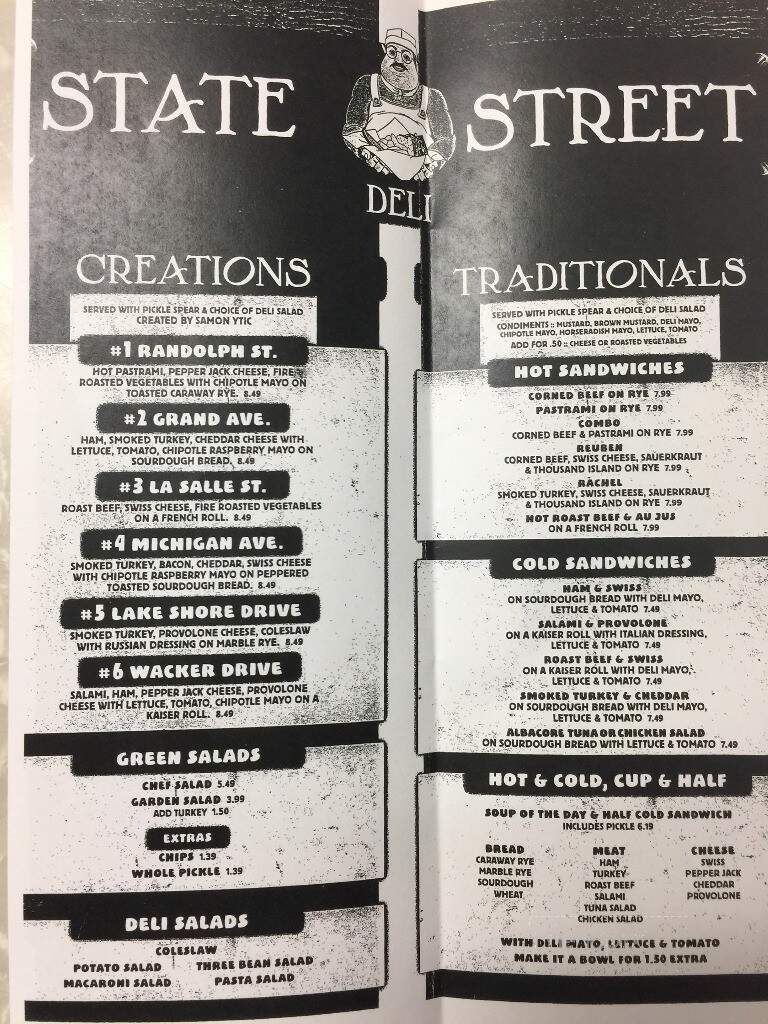 State Street Deli - Mason City, IA menu_pic