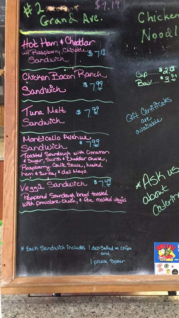 State Street Deli - Mason City, IA menu_pic