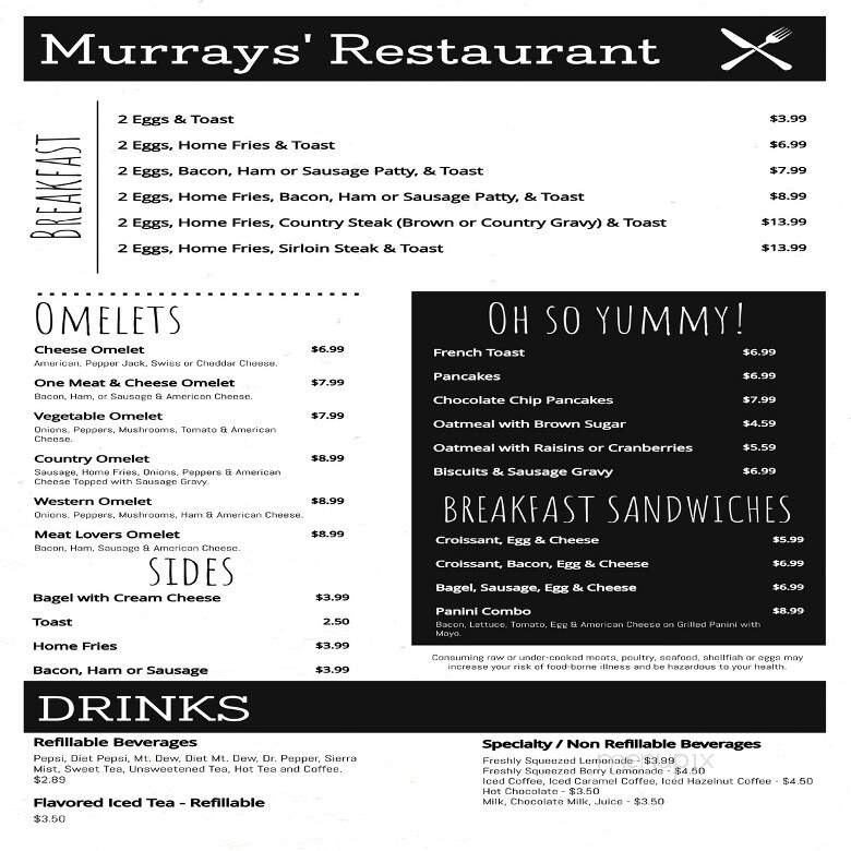 Murray's Restaurant - Wintersville, OH menu_pic