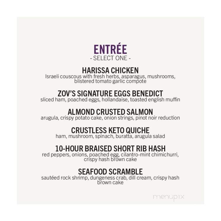 Zov's Bakery - Tustin, CA menu_pic