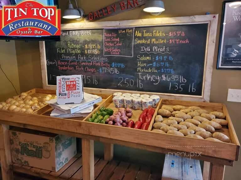 Tin Top Restaurant & Oyster Br - Bon Secour, AL menu_pic