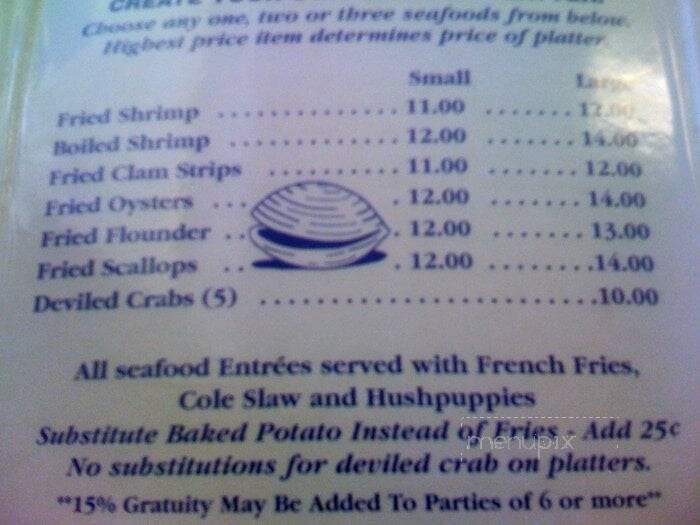 Ella's Of Calabash - Calabash, NC menu_pic