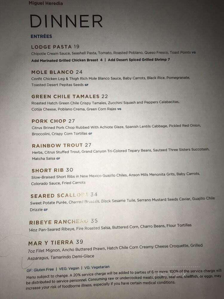 Cielos - Tucson, AZ menu_pic