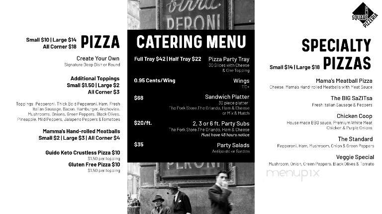 Square One Pizzeria - Mount Clemens, MI menu_pic