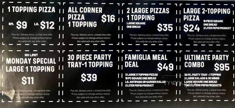 Square One Pizzeria - Mount Clemens, MI menu_pic
